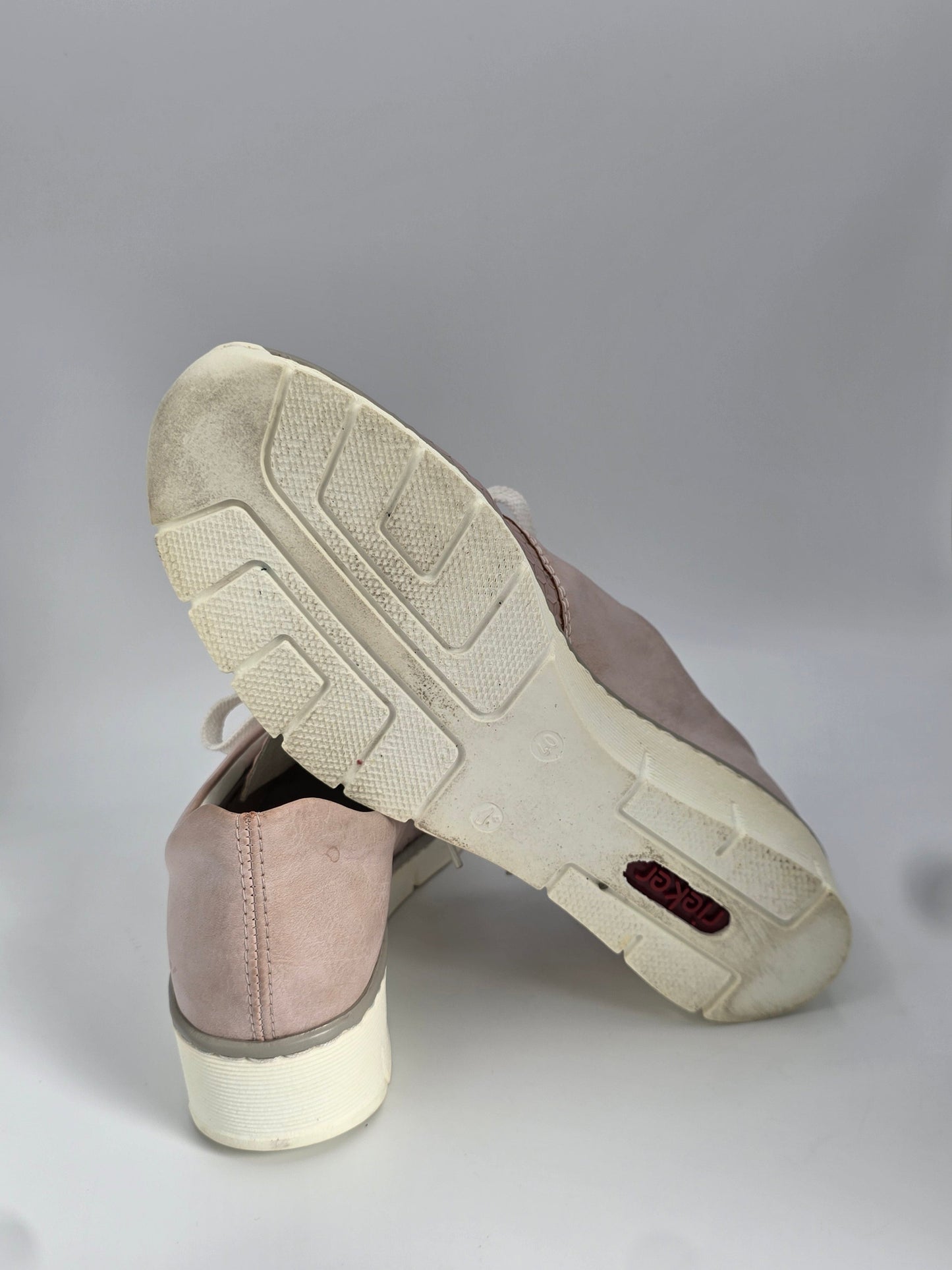 RIEKER Damen Halbschuhe Rosa – Bequeme Schnürschuhe mit Struktur (Gr.40)