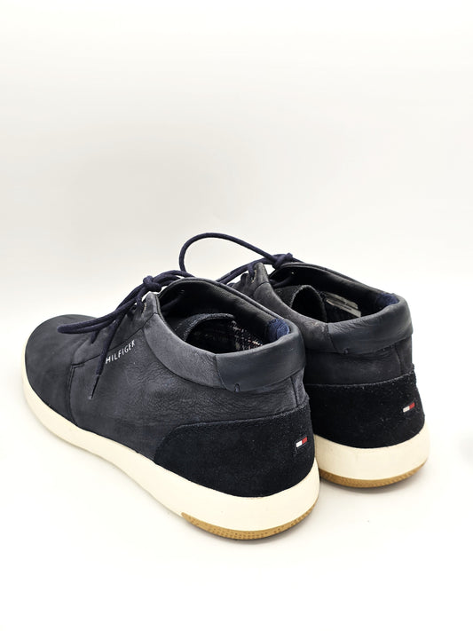 Tommy Hilfiger Sneaker Dunkelblau Echtleder – Herren Schuhe (Gr. 43)