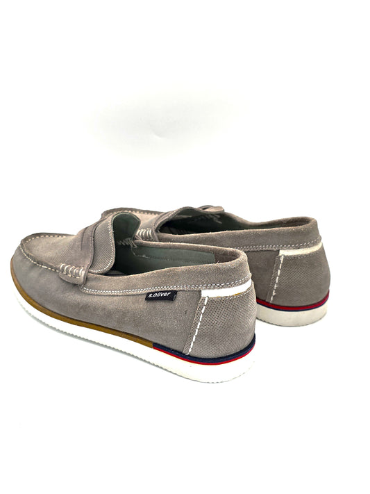 S.OLIVER Herren Slipper Grau Wildleder (Größe 42)