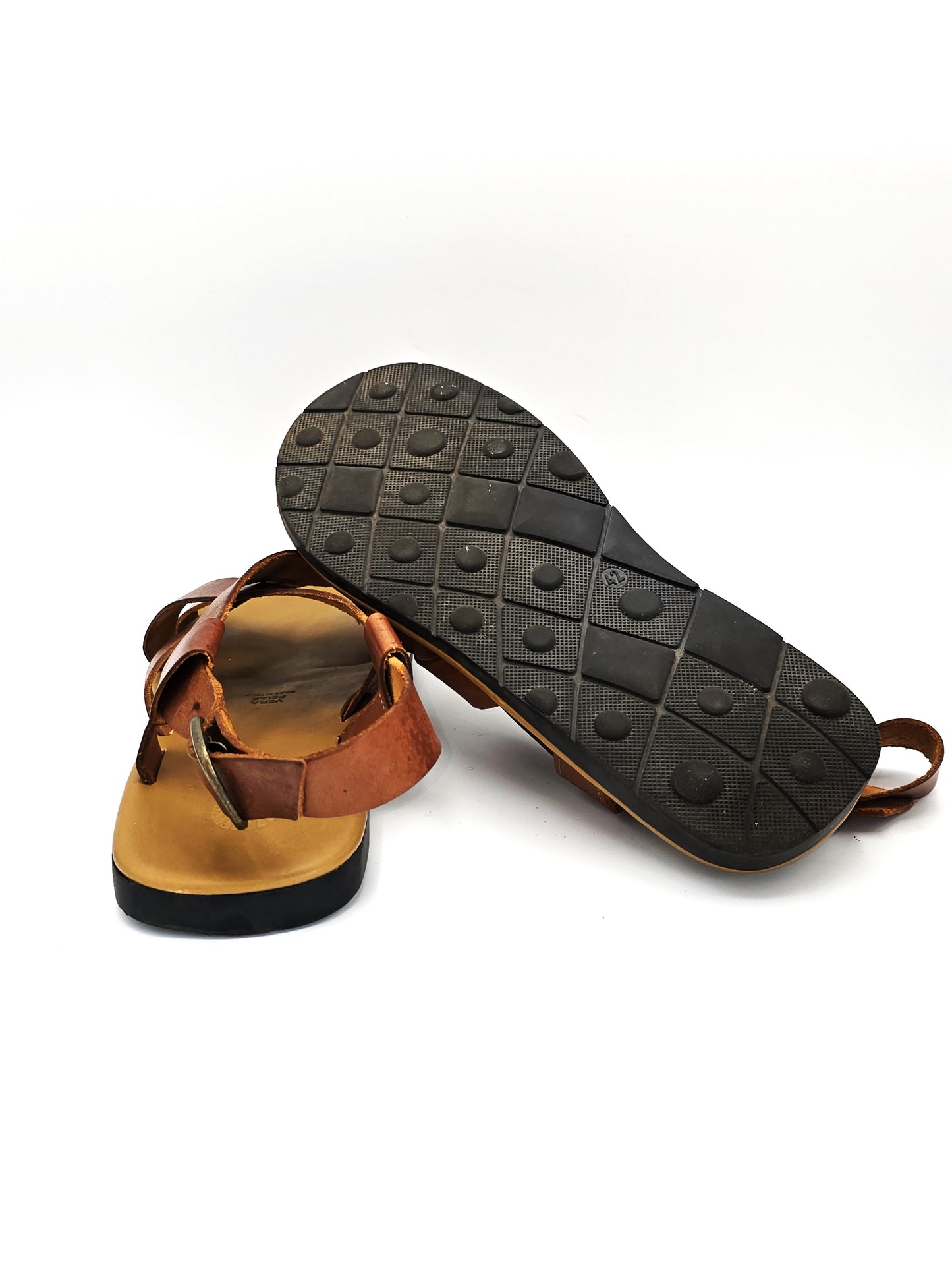 ZEUS Herren Ledersandalen Braun (Größe 42)