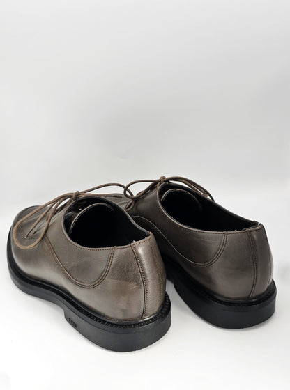 BOSS Herren Lederschuhe Braun Oliv – Elegante Business Schnürschuhe (Gr. 45)