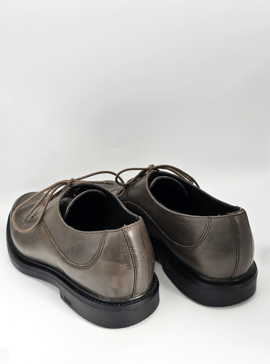 BOSS Herren Lederschuhe Braun Oliv – Elegante Business Schnürschuhe (Gr. 45)