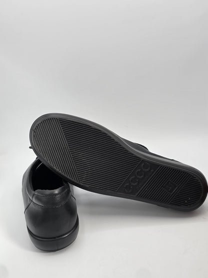 Ecco Damen Sneaker Schwarz – Leder Halbschuhe Komfort (Gr. 41)