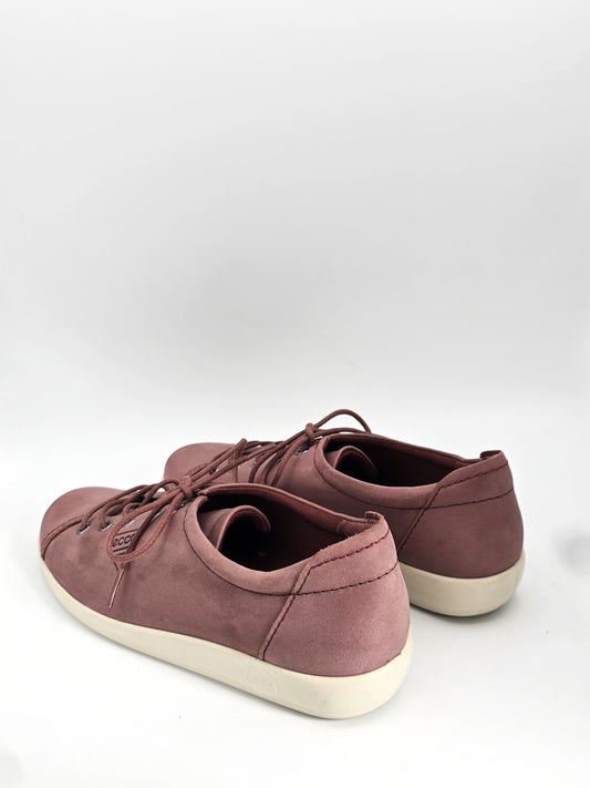Ecco Damen Sneaker Rosa Leder – Komfort Halbschuhe (Gr. 38)