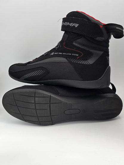 SHIMA Motorrad Schuhe Herren Schwarz – Riding Boots mit Drehverschluss (Gr.47)