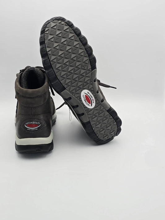 Damen Winterstiefel braun mit Profilsohle, komfortabel, nachhaltige Schuhe Mode