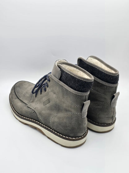 Rieker Herren Boots Grau Warmfutter Schnürstiefel (Gr. 44)