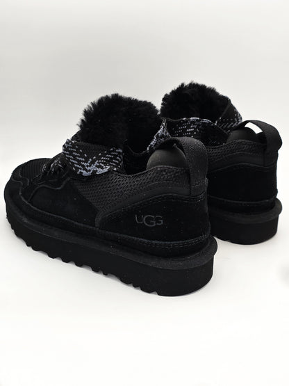UGG Boots Schwarz Echtleder – Gefütterte Winter Sneaker Damen (Gr. 39)