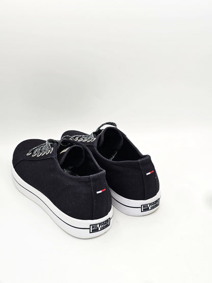 Tommy Hilfiger Sneaker Dunkelblau – Damen Canvas Schuhe (Gr. 40)