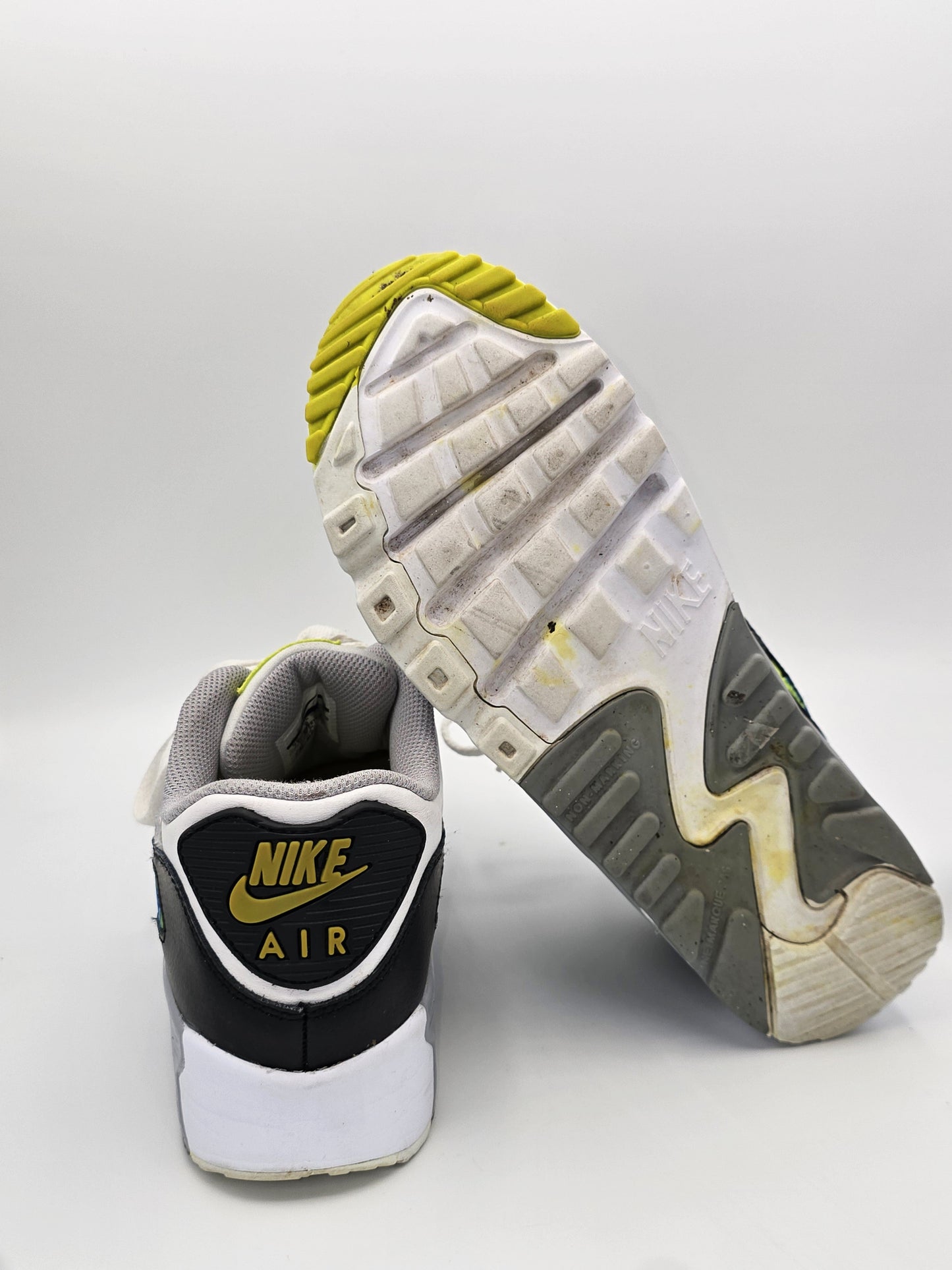 Nike Air Sneaker Weiß Grau Neon – Damen Sport Schuhe (Gr. 40)