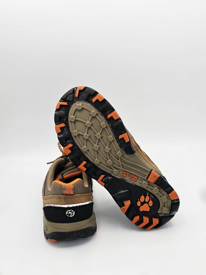 Jack Wolfskin Outdoor Schuhe Braun/Orange – Kinder Wanderschuhe (Gr. 33)