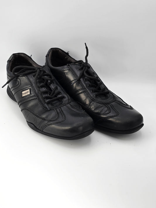 Bugatti Herren Sneaker Schwarz Leder – Komfort Halbschuhe (Gr. 43)