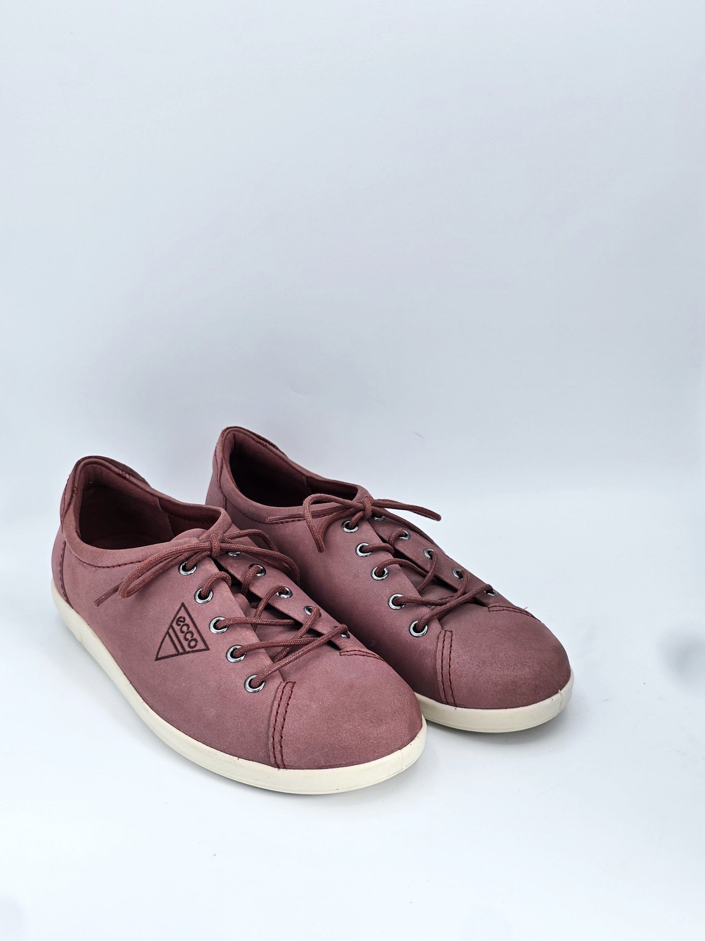 Ecco Damen Sneaker Rosa Leder – Komfort Halbschuhe (Gr. 38)