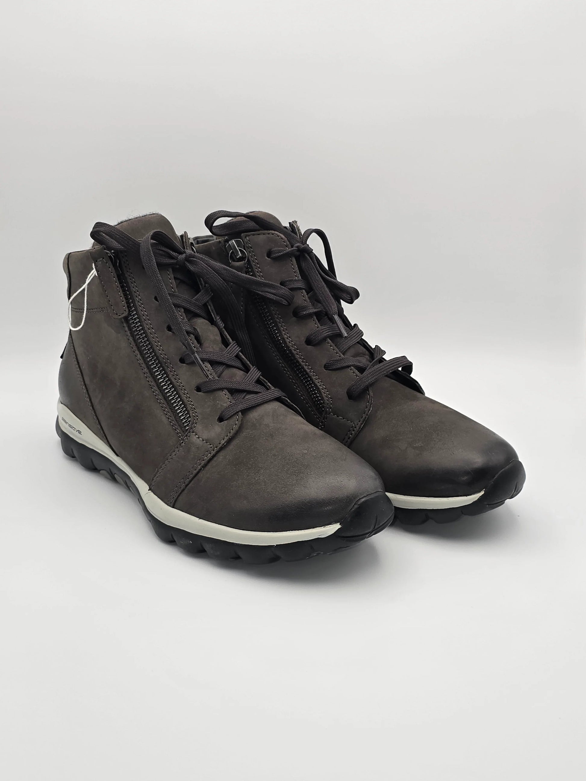 Braune Damen-Sneaker mit Schnürung und Reißverschluss, nachhaltige Mode, Größe 39