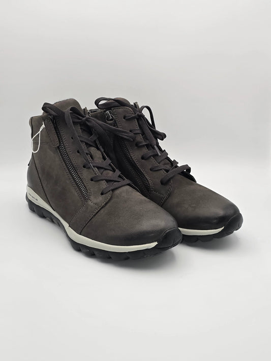 Braune Damen-Sneaker mit Schnürung und Reißverschluss, nachhaltige Mode, Größe 39