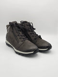 Braune Damen-Sneaker mit Schnürung und Reißverschluss, nachhaltige Mode, Größe 39