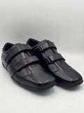 Schwarze Herren Schuhe mit Klettverschluss, modisch, elegant, nachhaltige Mode