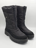 Schwarze Winterstiefel mit Reißverschluss, dicke Sohle, wasserdichte Damen Schuhe