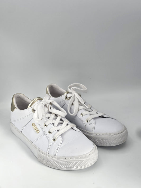 Guess Sneaker Weiß Gold Damen – Low Top Lifestyle Schuhe (Gr.38)