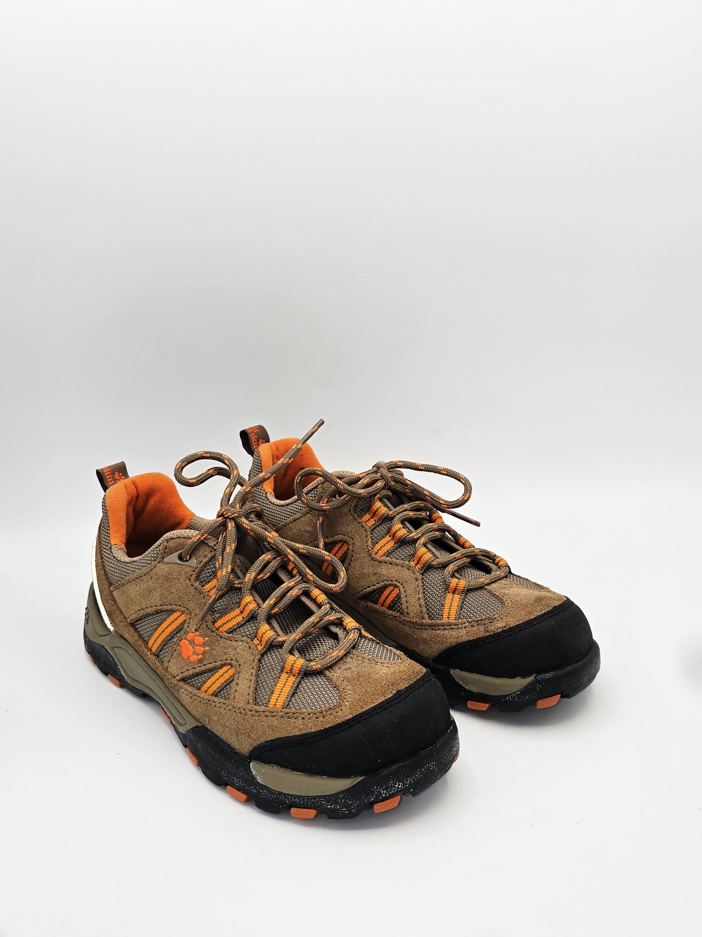 Jack Wolfskin Outdoor Schuhe Braun/Orange – Kinder Wanderschuhe (Gr. 33)