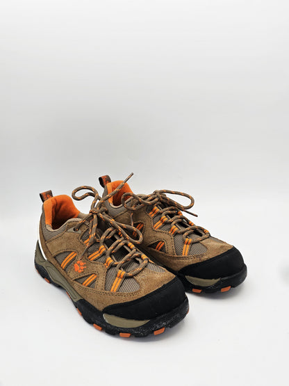Jack Wolfskin Outdoor Schuhe Braun/Orange – Kinder Wanderschuhe (Gr. 33)