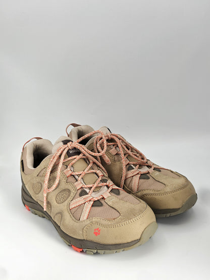 Jack Wolfskin Outdoor Schuhe Beige Damen – Wanderschuhe Komfort (Gr. 38)