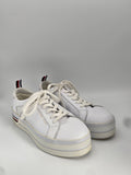 TOMMY HILFIGER Damen Sneaker Weiß – Plateau Schuhe mit Logo Detail (Gr.38)