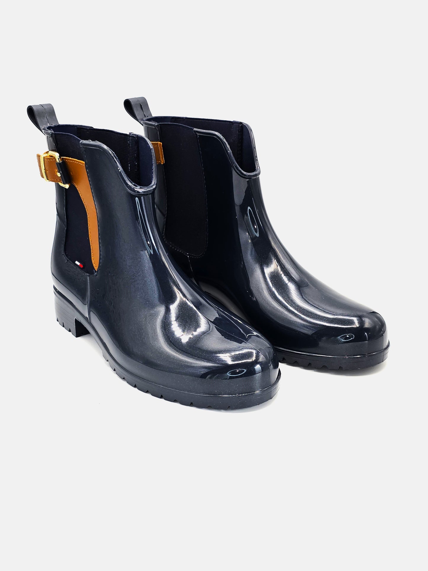TOMMY HILFIGER Damen Chelsea Regenstiefeletten Dunkelblau (Größe 39)