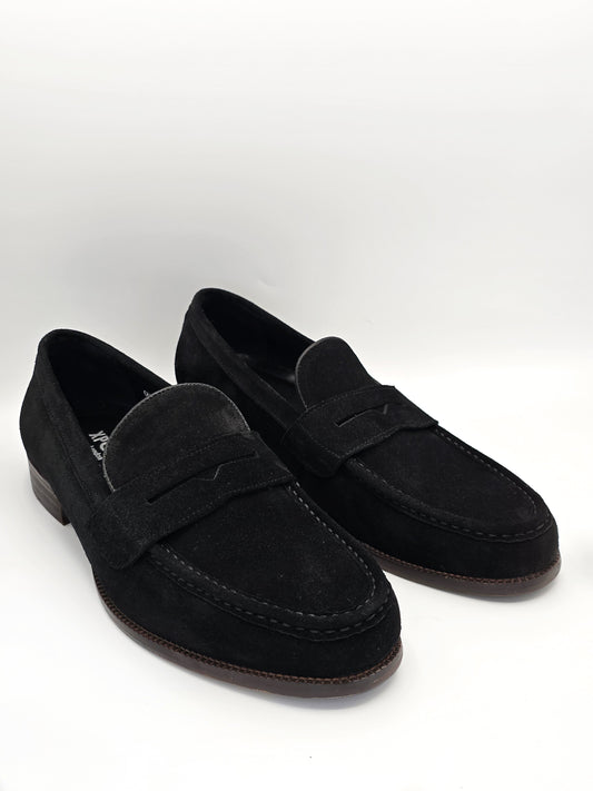XP SED Loafer Schwarz Echtleder – Elegante Herren Slipper (Gr. 46)