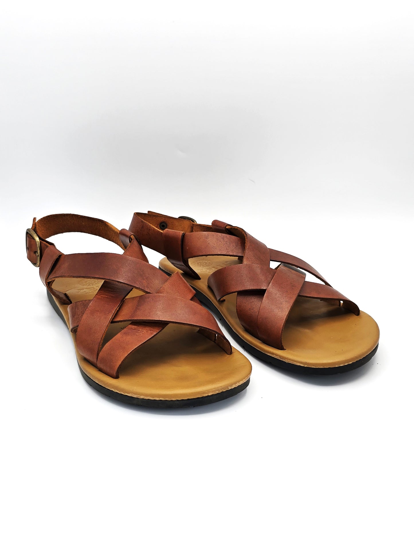 ZEUS Herren Ledersandalen Braun (Größe 42)
